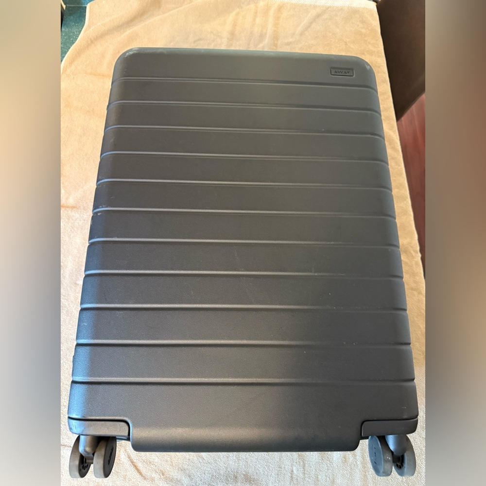 Away Medium Checked Black Hardshell Luggage